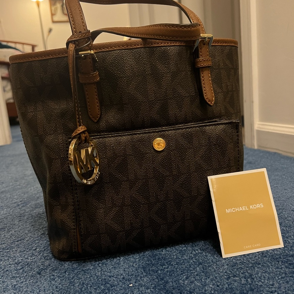 Small Michael Kohrs Leather Tote new with tag